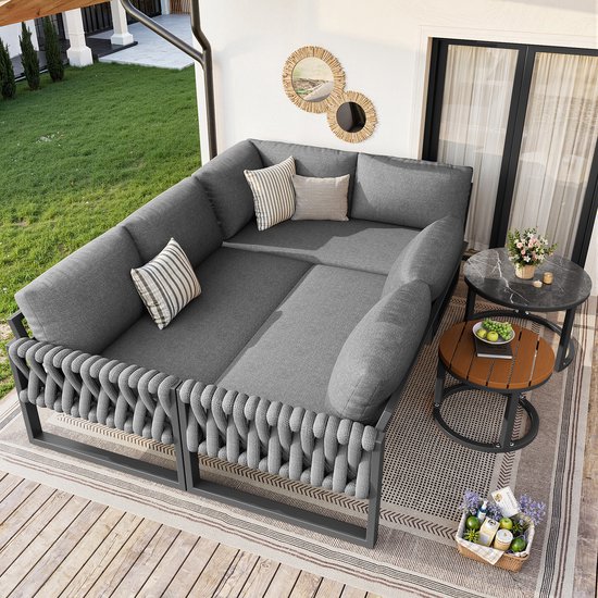 Productfoto van OKWISH modulaire tuinlounge grijs